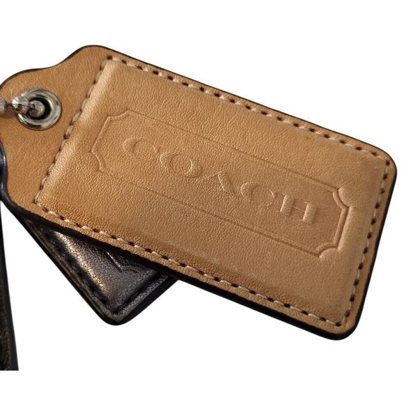 Coach 2012 Poppy Gray & Silver Metallic Signature Jacquard Crossbody Bag 12 x 8" - Picture 15 of 15